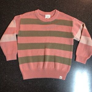Striped Pink and Green Sweater 5T